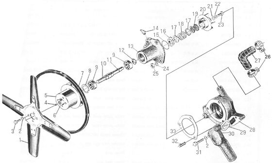 495AG قطعات جاوا موتور دیزل - مونتاژ پمپ آب - 495A-07000