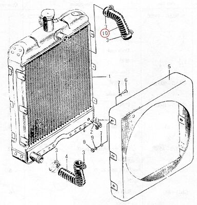قطعه یدکی موتور دیزل 495AG - شیلنگ خروجی 495AG-00001 ساخت چین